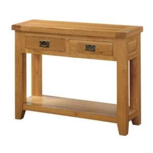 Acorn Solid Oak Hall Console Table 2 Drawers
