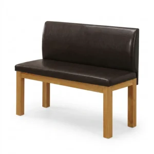 Hamra Natural Oak Bench with Backrest